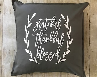 Grateful Thankful Blessed- Grateful Thankful Blessed pillow- fall decoration- fall decor- fall home- fall pillow- Thankful- Thanksgiving