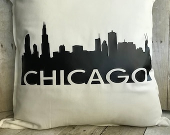 Chicago pillow- Chicago skyline- Chicago gift- Chicago housewarming gift- Chicago skyline pullow- Chicago- skyline- Chicago home
