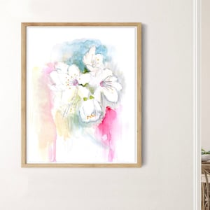 Abstract Botanical Art Print, Floral Painting, Abstract Flowers Painting, Botanical Wall Decor, Watercolor Print, Boho Wall Decor Art Print