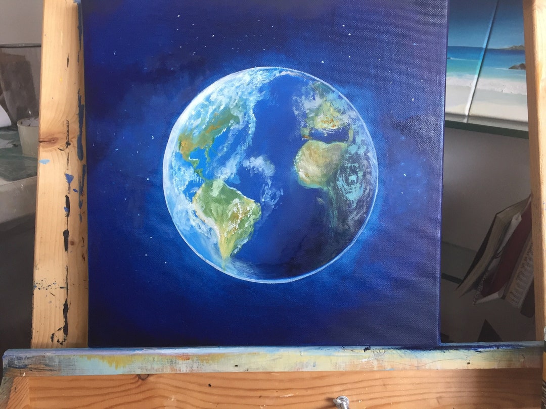 Earth, Original Oil Painting by Lina Hazan, Earth, Oil Painting
