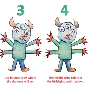 Color Monsters 6 Steps