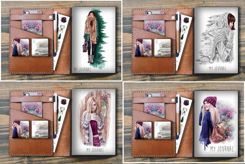 MIDORI FOLDER cover or planner Dashboard PINEWOOD collection Etsy