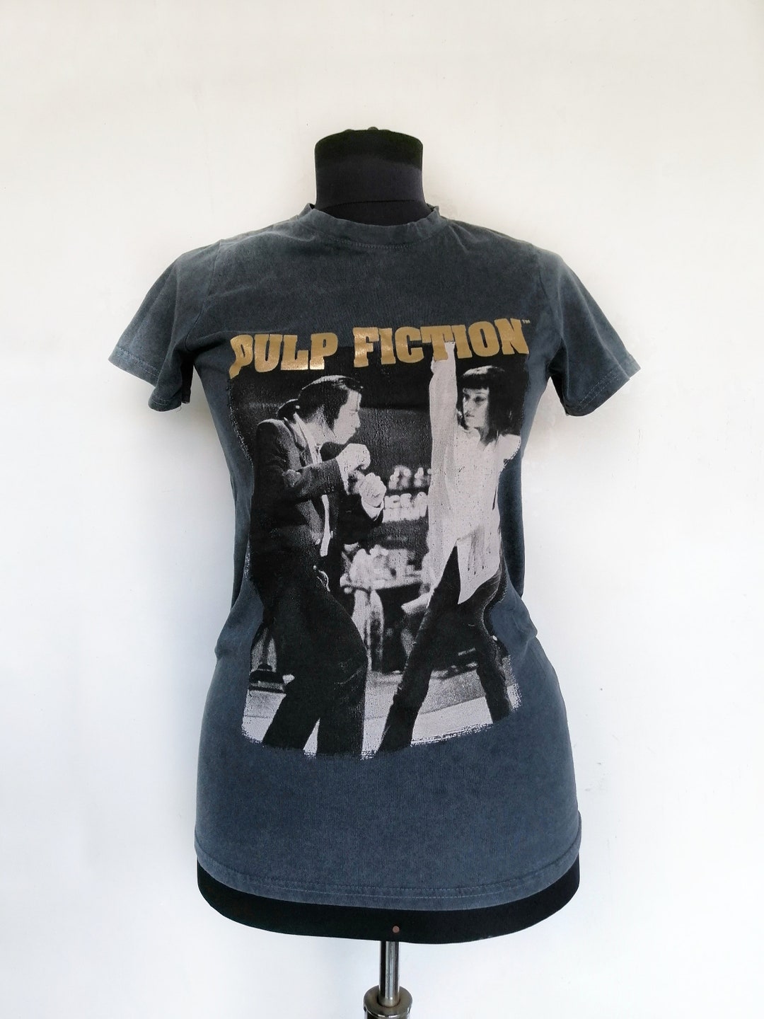 Vintage Pulp Fiction T-shirt, Uma Thurman John Travolta Print