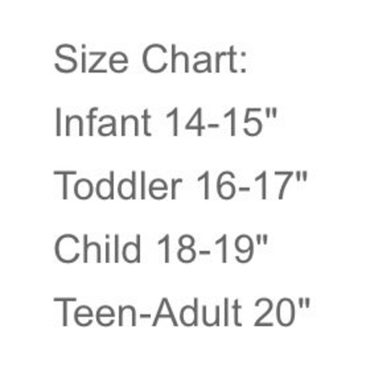 Head Wrap Size Chart