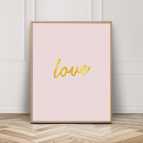 Blue and Blush Wall Art Etsy