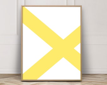 Bright Yellow Poster - Yellow Wall Art Kitchen - Bright Wall Art - Bold Art Prints - Geometric Wall Art Yellow - Yellow Home Accessories