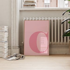 Poster con lettere dell'alfabeto, decorazioni per la camera da letto delle ragazze, decorazioni per dormitori universitari, decorazioni per dormitori universitari, decorazioni murali con iniziale C, decorazioni per la cameretta delle ragazze