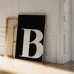 Impresión de la letra B, Impresión del alfabeto, Impresión de iniciales, Letra imprimible, Letra del alfabeto, Signo de letra, Póster de monograma, Impresión de la letra B