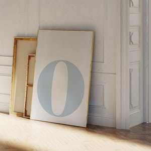 Cartaz da letra L, arte de parede azul elegante, coquete, letras do alfabeto, decoração de parede inicial, decoração de quarto de meninas, decoração de dormitório, impressão de letra personalizada