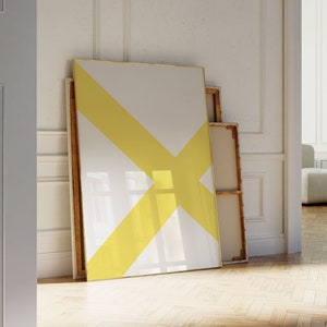 Bright Yellow Poster - Yellow Wall Art Kitchen - Bright Wall Art - Bold Art Prints - Geometric Wall Art Yellow - Yellow Home Accessories