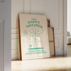 Aesthetic Poster, Cute Wall Art, 70s Decor, 60s Decor, Cool Wall Art, Positive Quote Art, Y2K Décor, Retro Wall Art, Cool Room Decor
