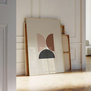 Mid Century Modern Wall Art, Extra Large Minimalist Abstract Art, Geometric Abstract Art Print, Gallery Wall