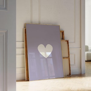 Lilac Wall Art, Purple Wall Art, Lavender Wall Art, Above Bed Art, Heart Wall Art, Love Heart Print, Pastel Nursery Art, Girls Room Decor