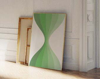 Mid Century Modern Art Print - Green Printable Art - Retro Prints Wall Art - Mid Century Poster - Geometric Printable Wall Art