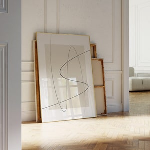 Modern Single One Line Drawing, Abstract Living Room Wall Art, Abstract Line Art, Minimalist Print