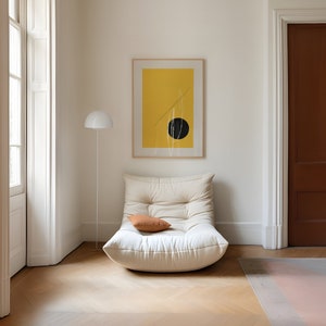 Yellow Circle Wall Art - Bright Yellow Decor - Geometric Poster Print - Colorful Wall Art - Bold Prints - Yellow Living Room Art