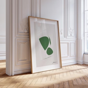 Green Beige Wall Art, Abstract Art Green, Modern Wall Art, Minimalist Wall Art, Downloadable Art, Neutral Wall Art, Emerald Green Print