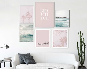 Poster Set of 6 Prints - Gallery Wall Art Set - Set of Six Prints - Art Print Bundles - Blush Pink Wall Art - Poster Bundle Set
