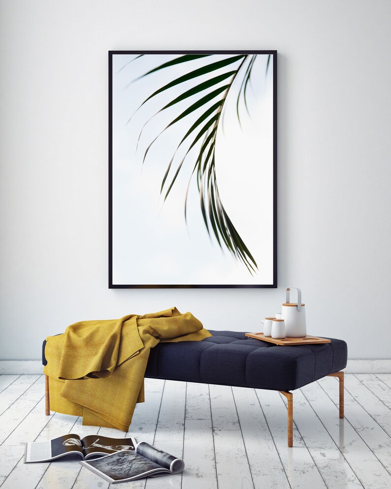 Extra Large Wall Art Tropical Leaves Coastal Wall Art Etsy