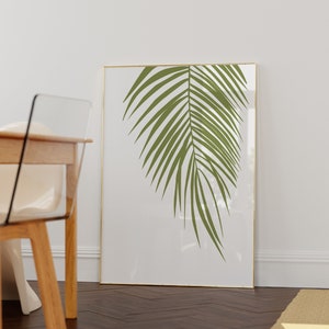 Palm Leaf Print, Palm Tree Print, Botanical Print, Leaf Print, Tropical Leaf Print, Printable Artwork, Extra Large Wall Art, Botanical Art