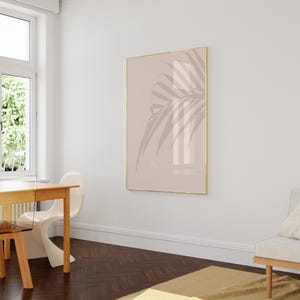 Palm Leaf Print - Coastal Artwork - Palm Leaves Wall Art - Minimalist Art - Tropical Poster - Beach House Decor - Orange Poster image 3