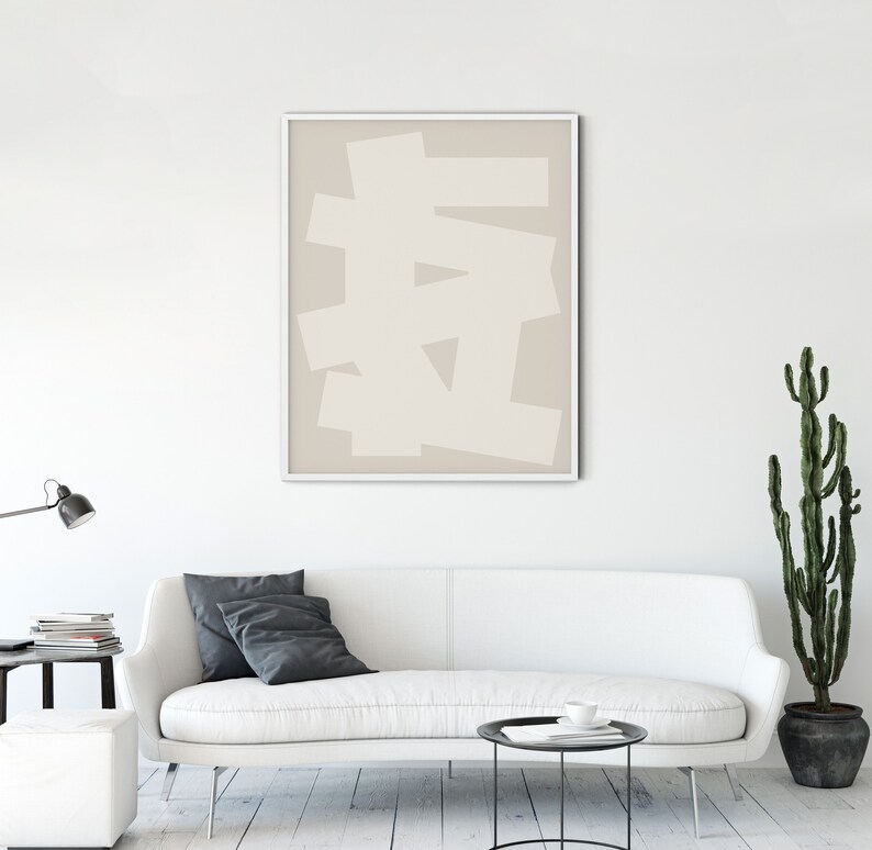 Beige Abstract Art Earth Tone Wall Art Neutral Abstract Etsy