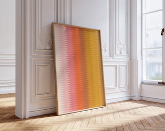 Arte mural de moda, estilo moderno de mediados de siglo, póster retro de los 70, lámina artística retro de los 70, arte retro moderno, decoración mural retro, arte mural psicodélico, arte hippie