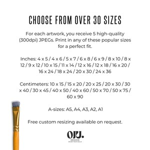 This listing is for a set of high-quality JPGs that can be printed in many popular sizes for a perfect fit.