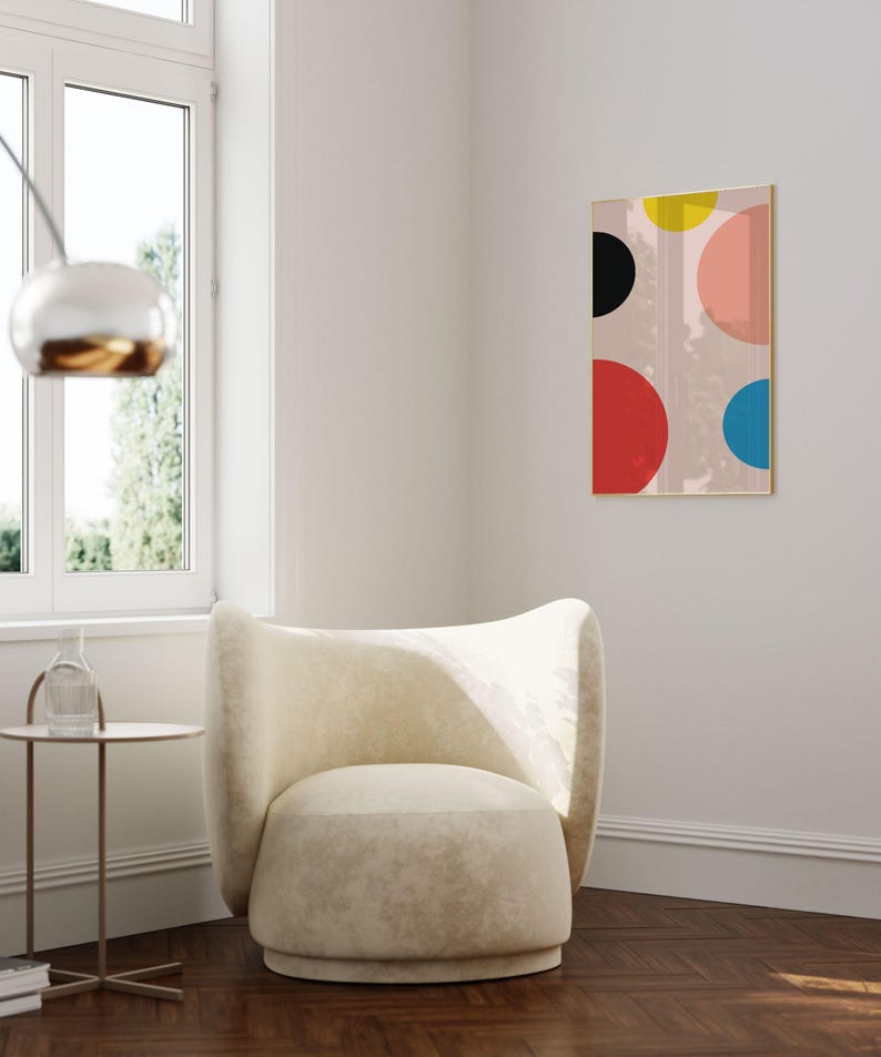 Colorful Posters - Scandi Wall Art - Bright Wall Art - Circle Print - Geometric Pictures - Bright Modern Art - Minimalist Art image 6