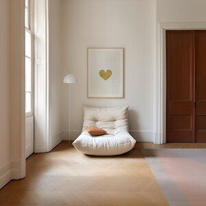 Gold Heart Wall Art – Metallic Print, Love Poster for Bedroom or Nursery (Digital Download) image 2