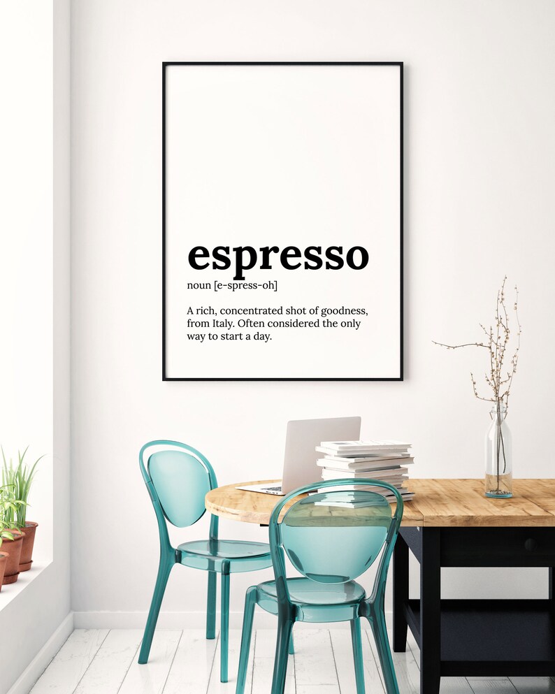 Word Definition Quote Print Kitchen Word Art Definition Etsy