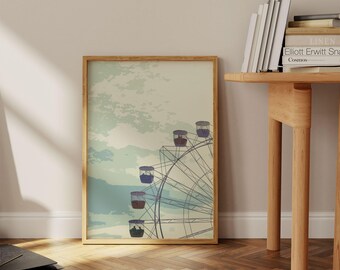 Nursery Wall Art: Ferris Wheel Design - Printable Digital Download