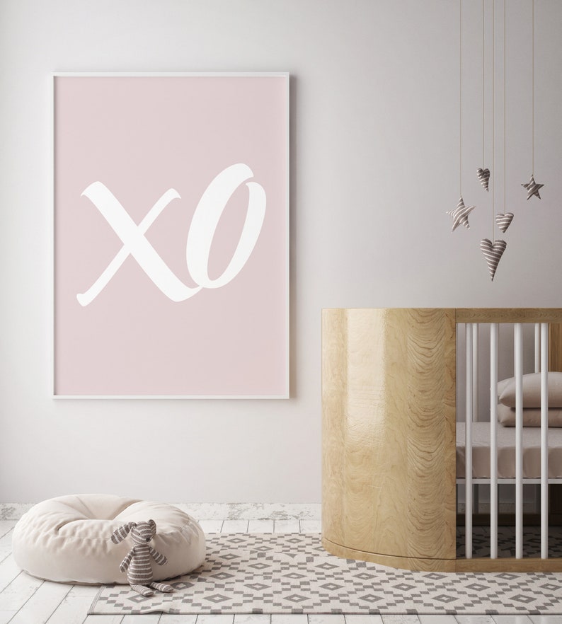 XO Wall Art Blush Pink Wall Art Printable Light Pastel Etsy