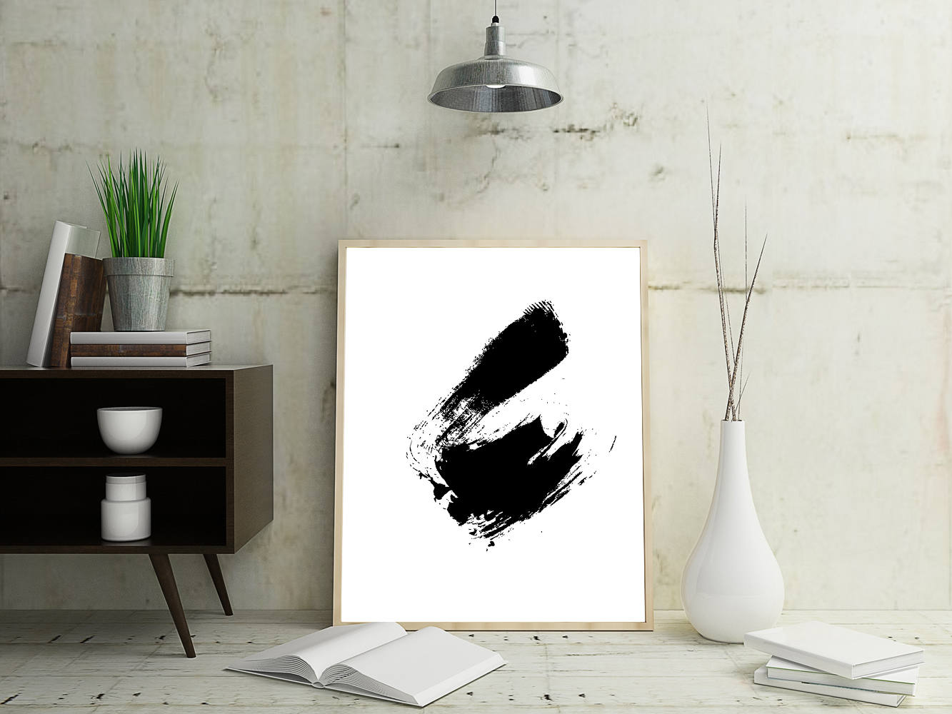 Black and White A5 Abstract Art Print Minimalist Modern | Etsy