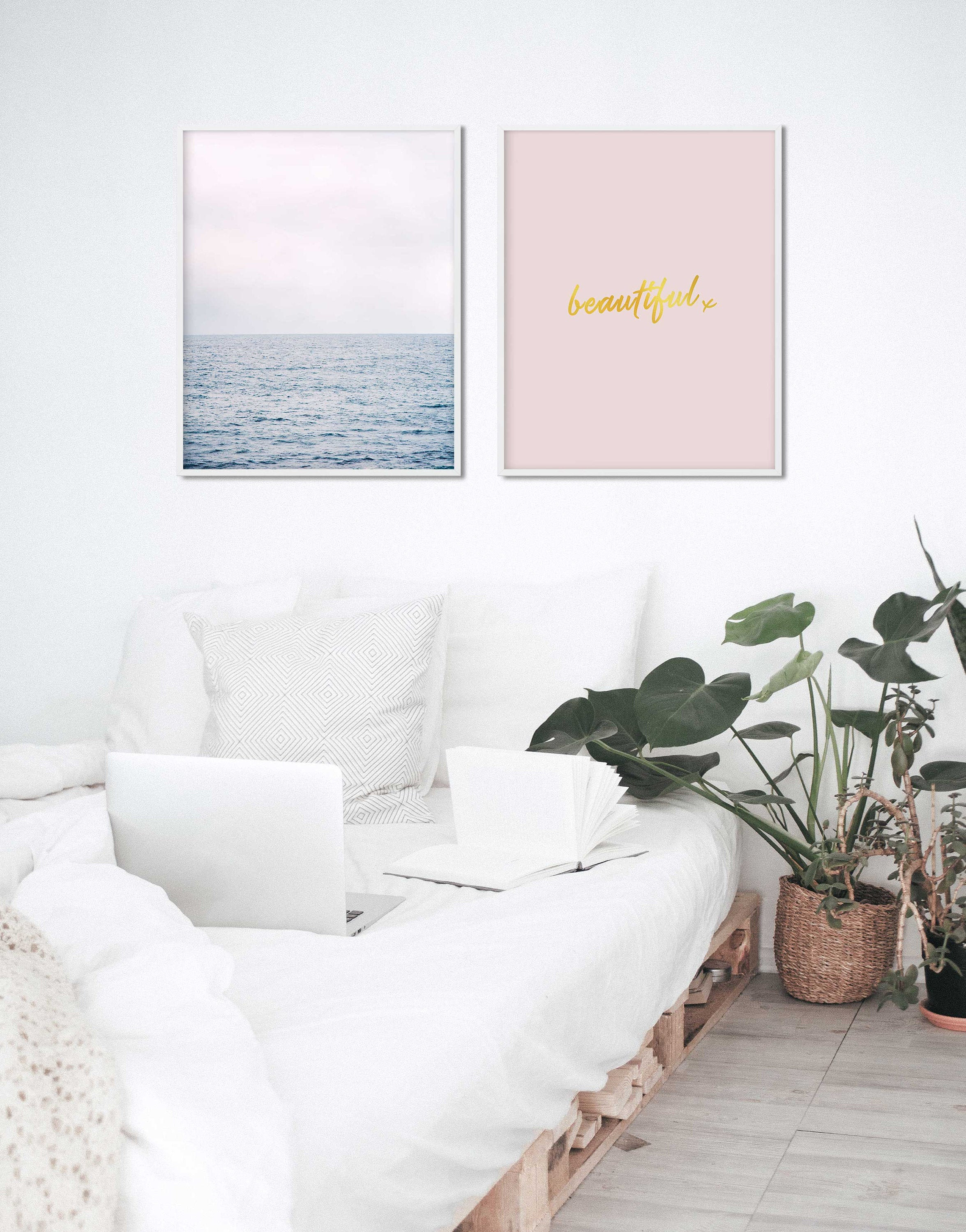 Set of Two Wall Art Bedroom 2 Piece Wall Art Pair of | Etsy