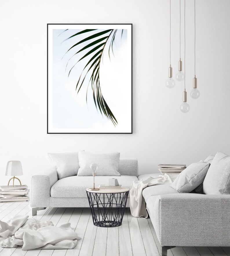 Extra Large Wall Art Tropical Leaves Coastal Wall Art Etsy