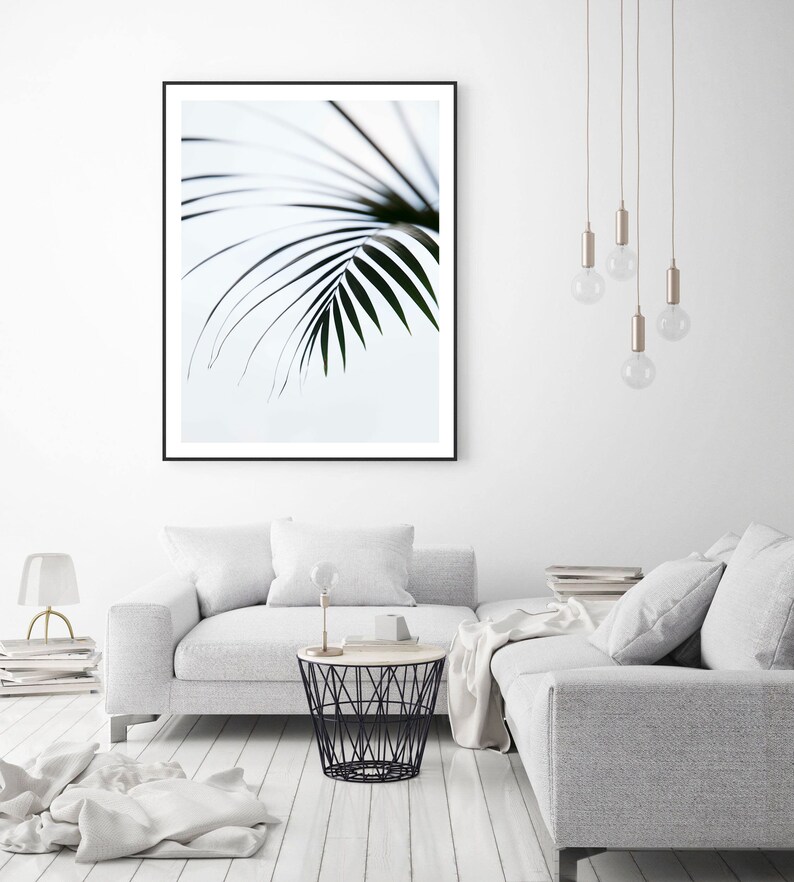 Palm Tree Wall Art Tropical Leaf Print Botanical Prints Etsy