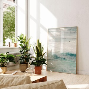 Ocean Waves Art, Beach House Wall Print, Abstract Water Photography, Sea Poster image 3