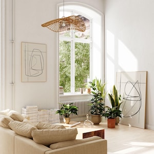 printable wall art in a modern living home
