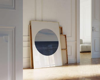 Wydruk fotografii „Circle Ocean”: Sztuka nadmorskich pejzaży (pobranie cyfrowe)