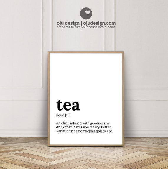 I Bloody Love Tea Fun Print Wall Decor for Home/Kitchen A4 or A3 I Bloody Love Tea Fun Print Wall Decor for Home/Kitchen A4 or A3