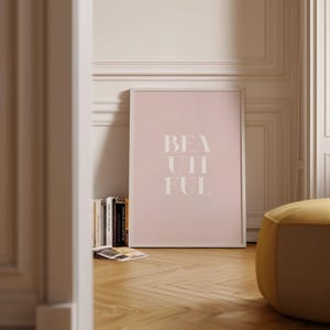 Blush Pink Beautiful Wall Art – Pastel Bedroom Decor (Digital Download)