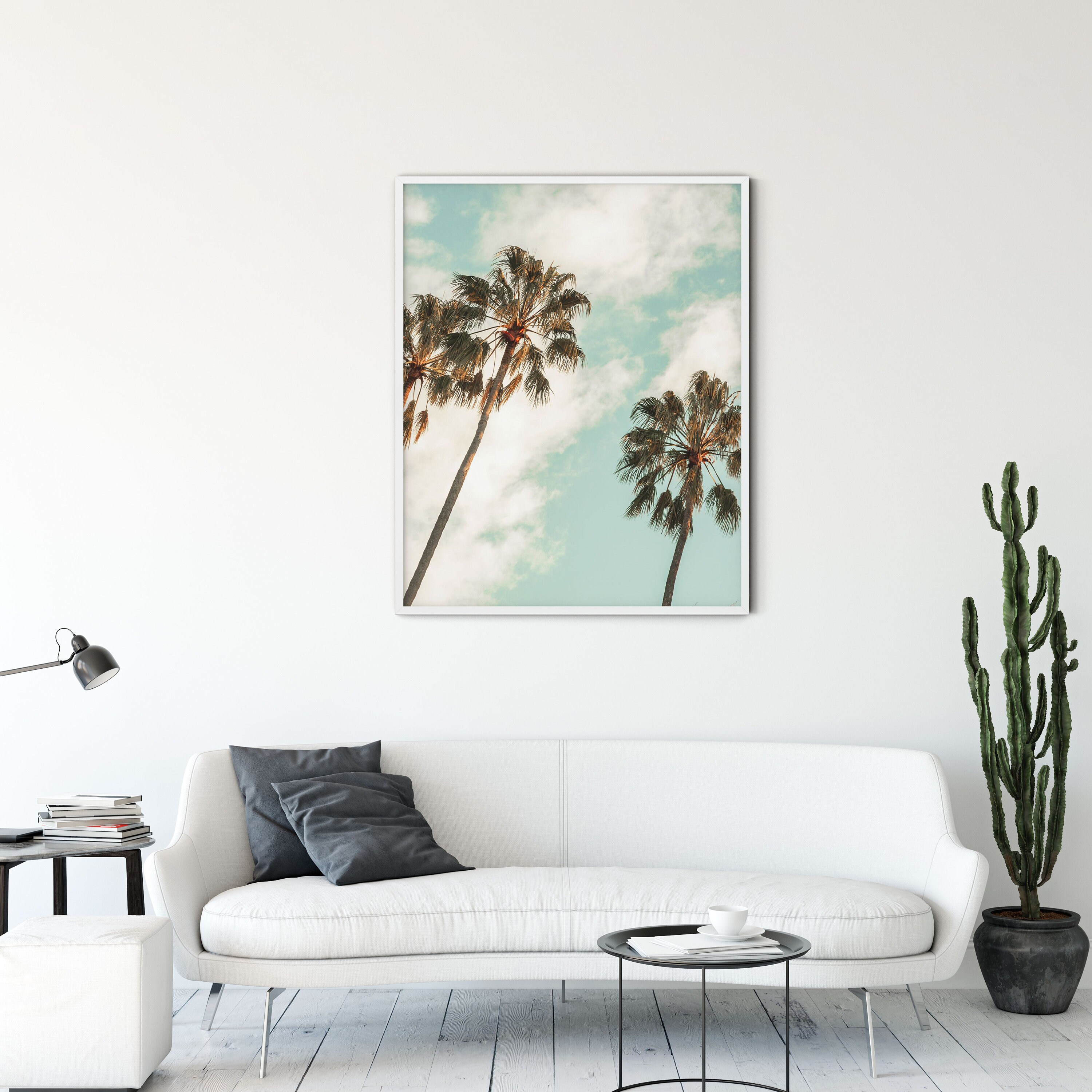 Beach Themed Wall Art Palm Tree Poster Coastal Photography - Etsy