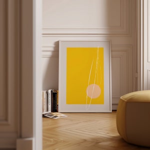 Yellow Abstract Art, Yellow Wall Art, Yellow Wall Decor, Abstract Wall Art, Minimalist Wall Art, Bright Yellow Print, Geometric Abstract