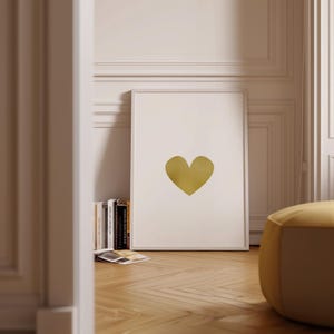 Gold heart printable poster