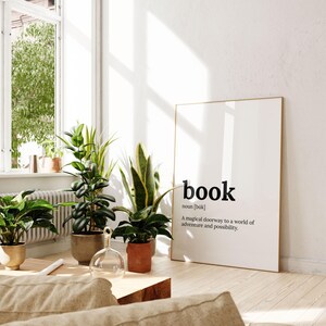 Regalo para amantes de los libros, impresión de definición, Poetcore, cita literaria, palabras del diccionario, descarga instantánea imagen 6