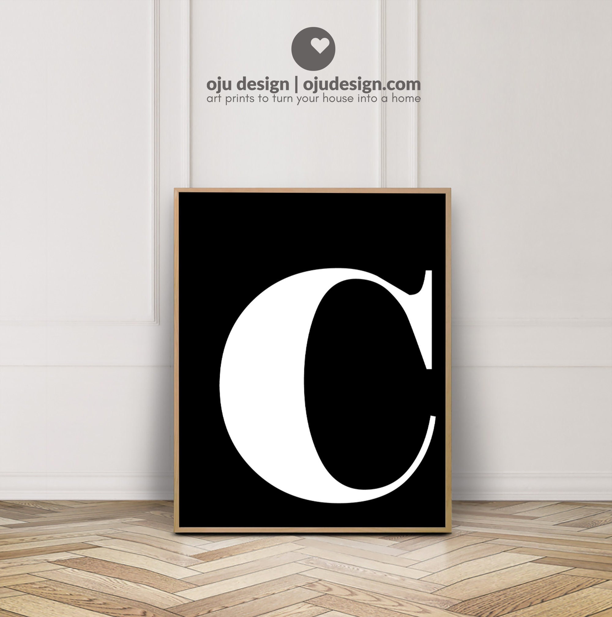 alphabet letters for wall art c capital letter print etsy
