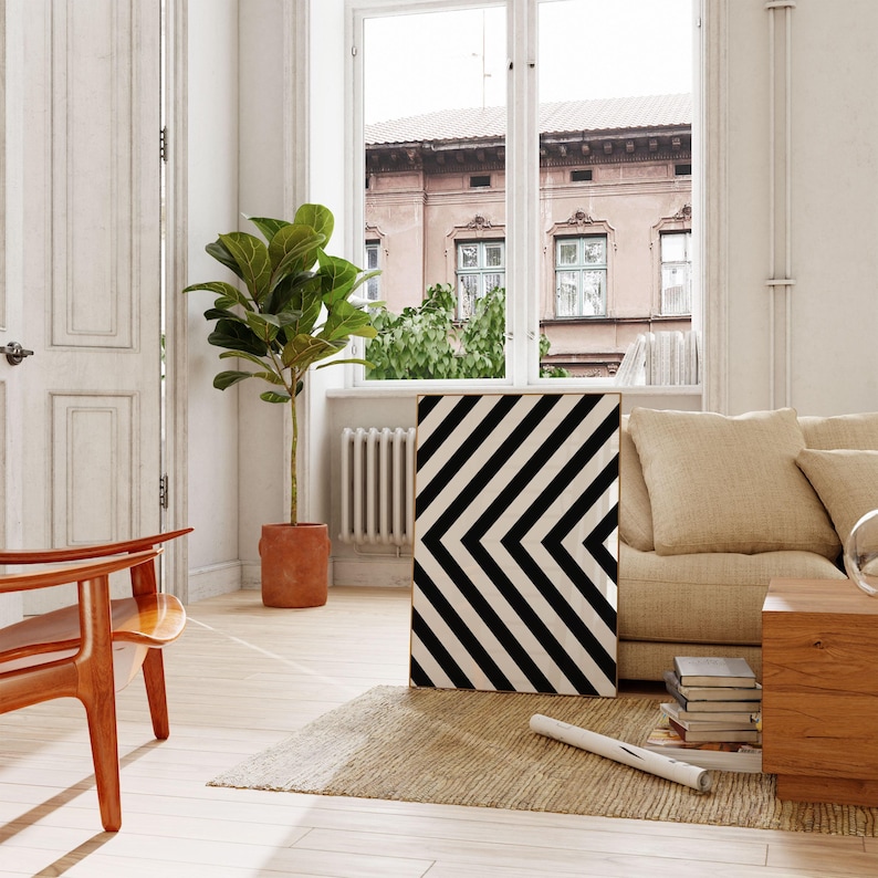 printable wall art in a modern living home
