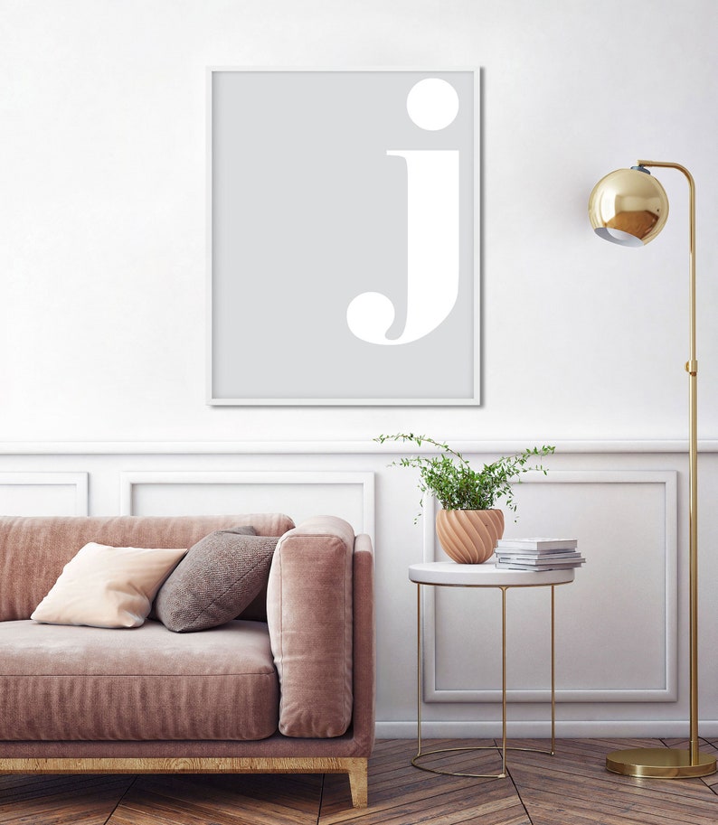 Letter J Wall Art Printable Alphabet Letters Lowercase Etsy