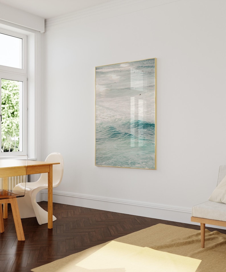 Ocean Waves Art, Beach House Wall Print, Abstract Water Photography, Sea Poster image 2